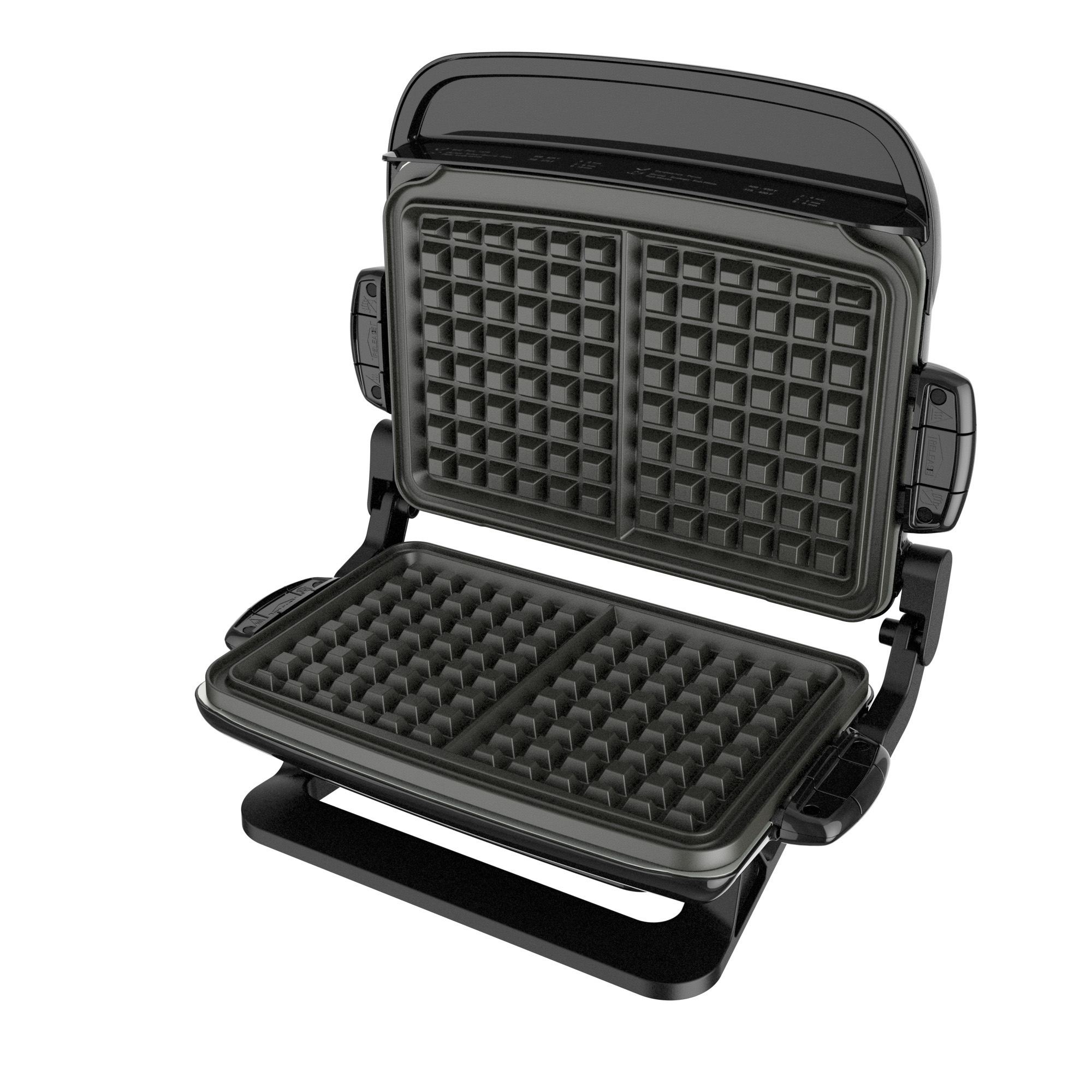 5 Serving Multi Plate Evolve Grill with Waffle Plates Black